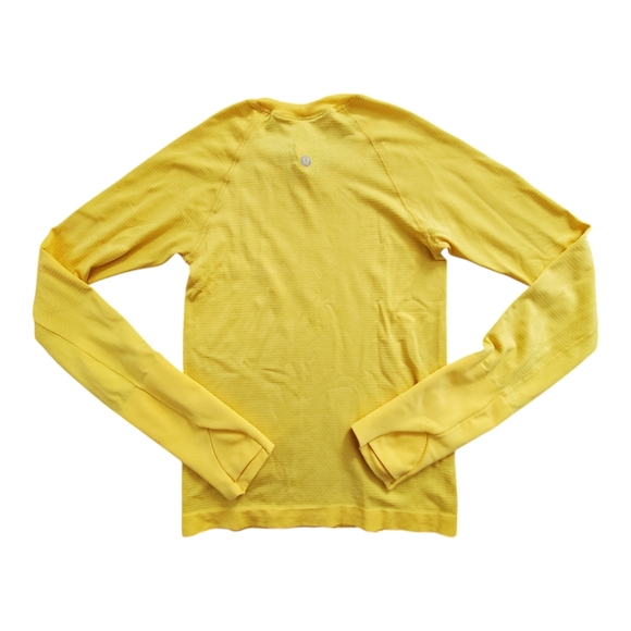 Lululemon athletica swiftly Tech 2.0 race yellow long sleeve running shirt 2 - Picture 2 of 6